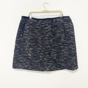 NEW Talbots Black Wool Mini Skirt Size 22 Petite